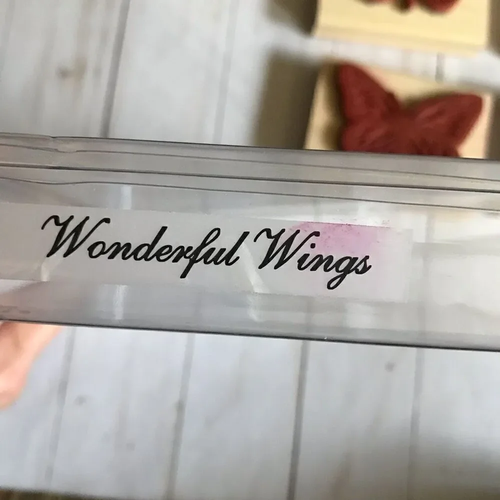 Stampin up Wonderful Wings wood mounted rubber stamps set of 4 Butterflies